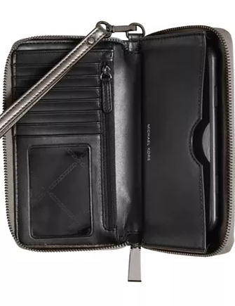 Michael Michael Kors Jet Set Charm Metallic Leather Wallet
