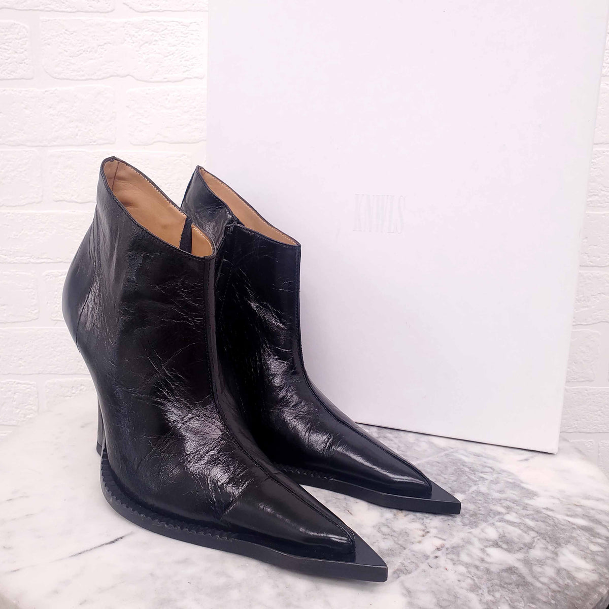 KNWLS SERPENT LEATHER BOOTS - SIZE 39