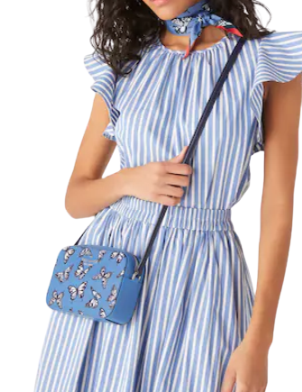 Kate Spade New York Staci Butterfly Sky Printed Mini Camera Bag