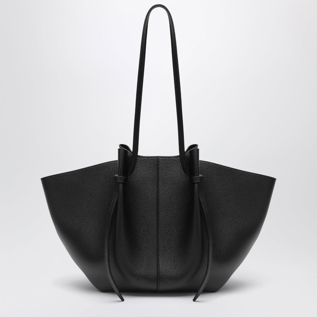 Yuzefi Large Mochi Bag In Black Pebble-Grained Leather Women