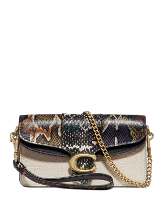 Coach Leather & Snakeskin Tabby Crossbody