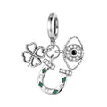 Lucky Four Leaf Clover Dangle Charm