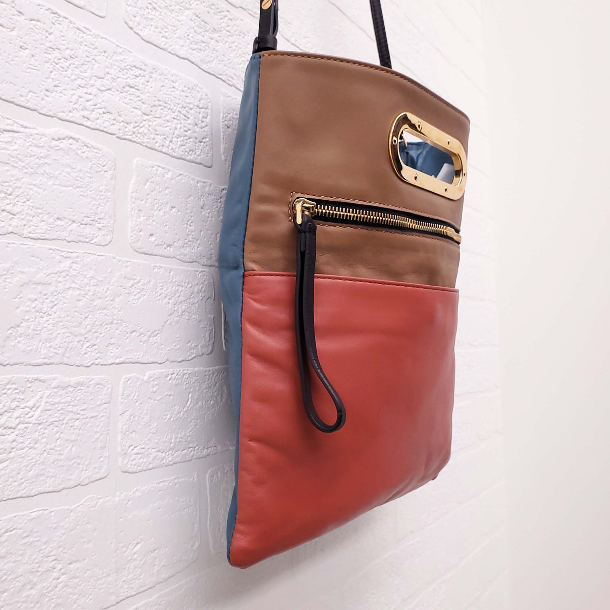 MARNI MULTI-COLOUR LEATHER HANDLE BAG