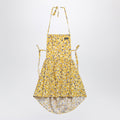 Miu Miu Floral Cotton Poplin Dress In Yellow And Purple Women