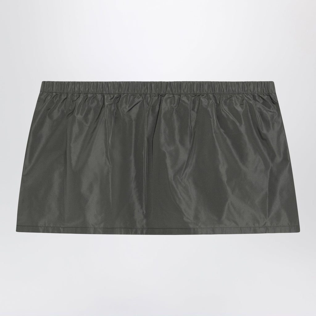 Miu Miu Tela Tec Miniskirt With Front Pocket Women