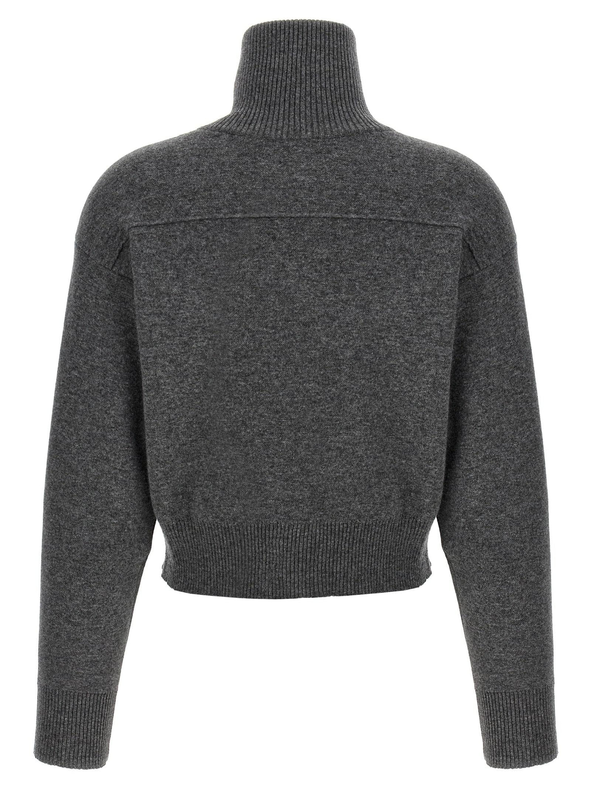 Brunello Cucinelli Women 'Shiny Zipper Pull' Wool Cardigan