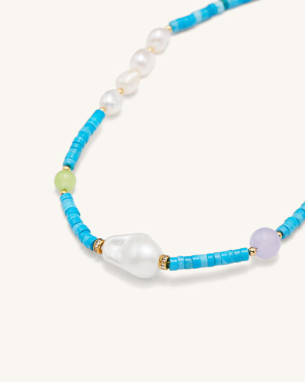 Turquoise Multi Beaded Necklace
