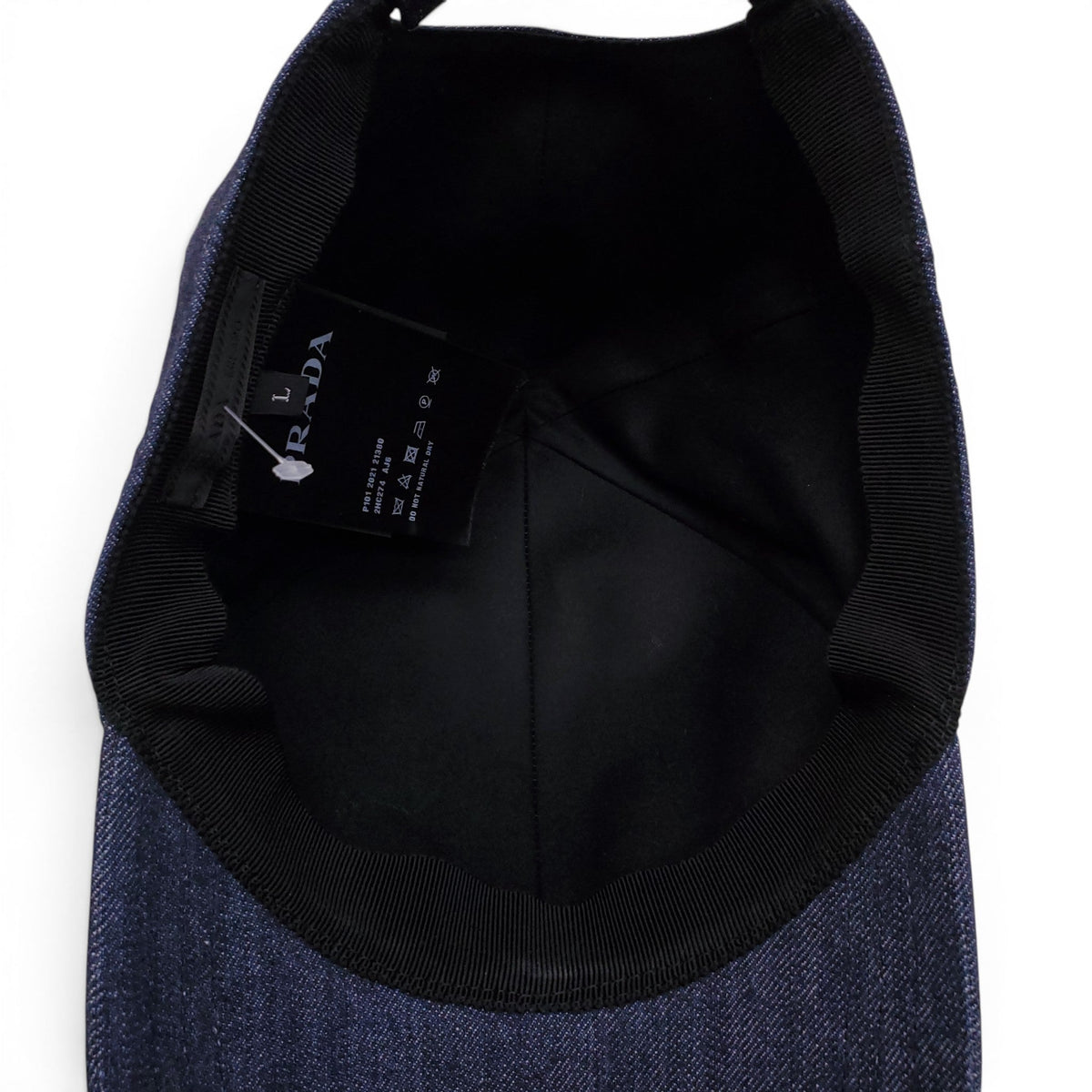 PRADA DENIM BASEBALL HAT - SIZE L