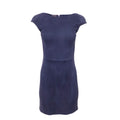 PRADA NAVY SUEDE SLEEVELESS DRESS - SIZE 40