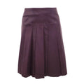 PRADA PURPLE PLEATED LEATHER SKIRT - SIZE 40