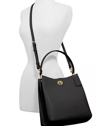Coach Polished Pebble Leather Charlie Bucket Crossbody