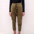 R13 HAREM SWEATPANTS WITH LEOPARD DRAWSTRING - SIZE XS