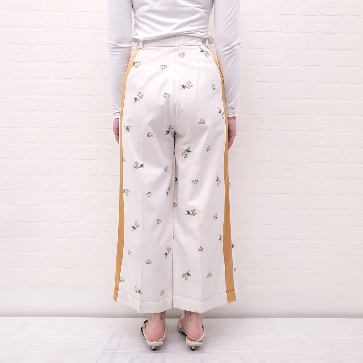 RACIL FLORAL WIDE LEG FLORAL TROUSERS - SIZE 36