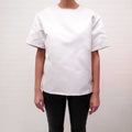 ROCHAS WHITE OVERSIZED SATIN BLOUSE - SIZE 46