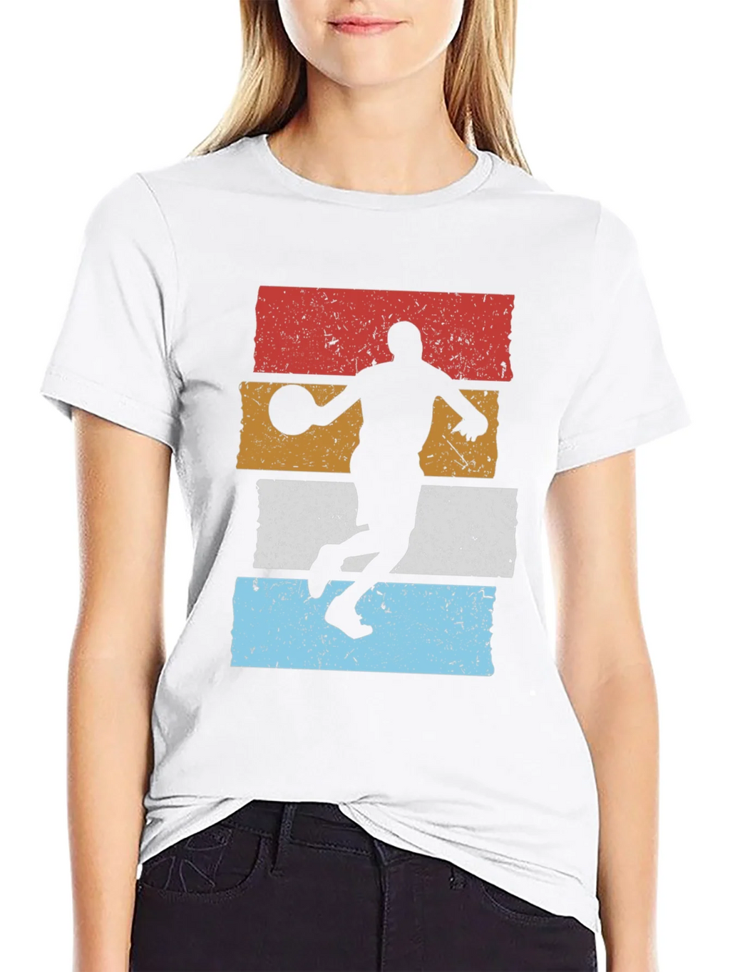 Retro Basketball Player Graphic T-Shirt