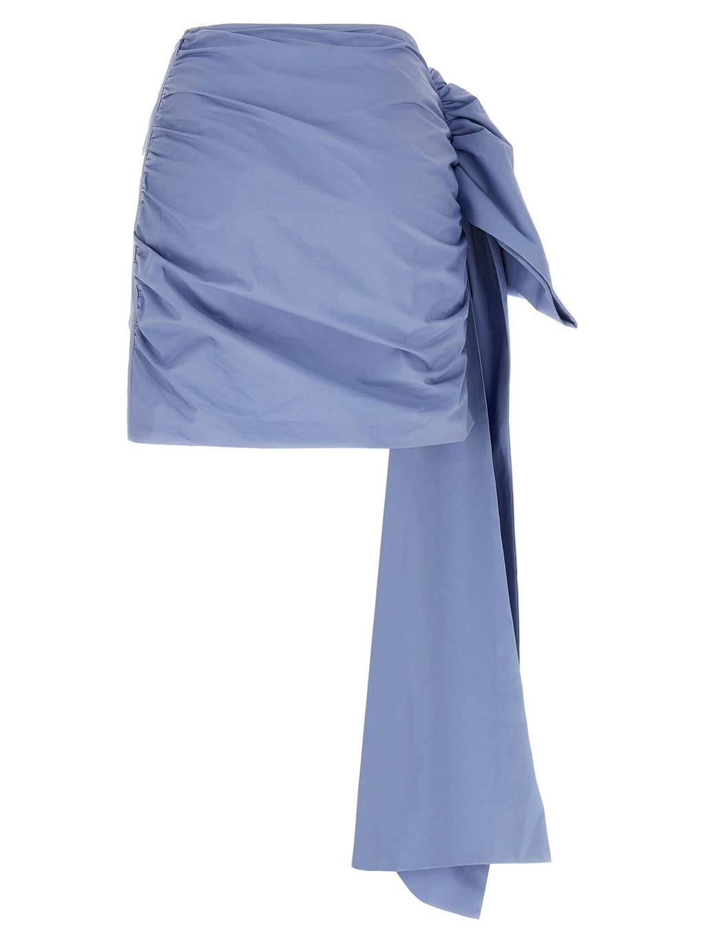 Self Portrait Women 'Blue Cotton Tie Side Mini' Skirt