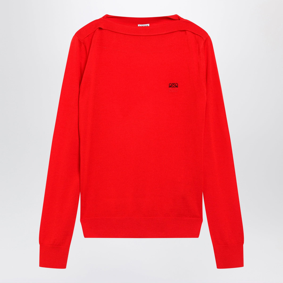 Loewe Light Merino Wool Sweater In Red Women