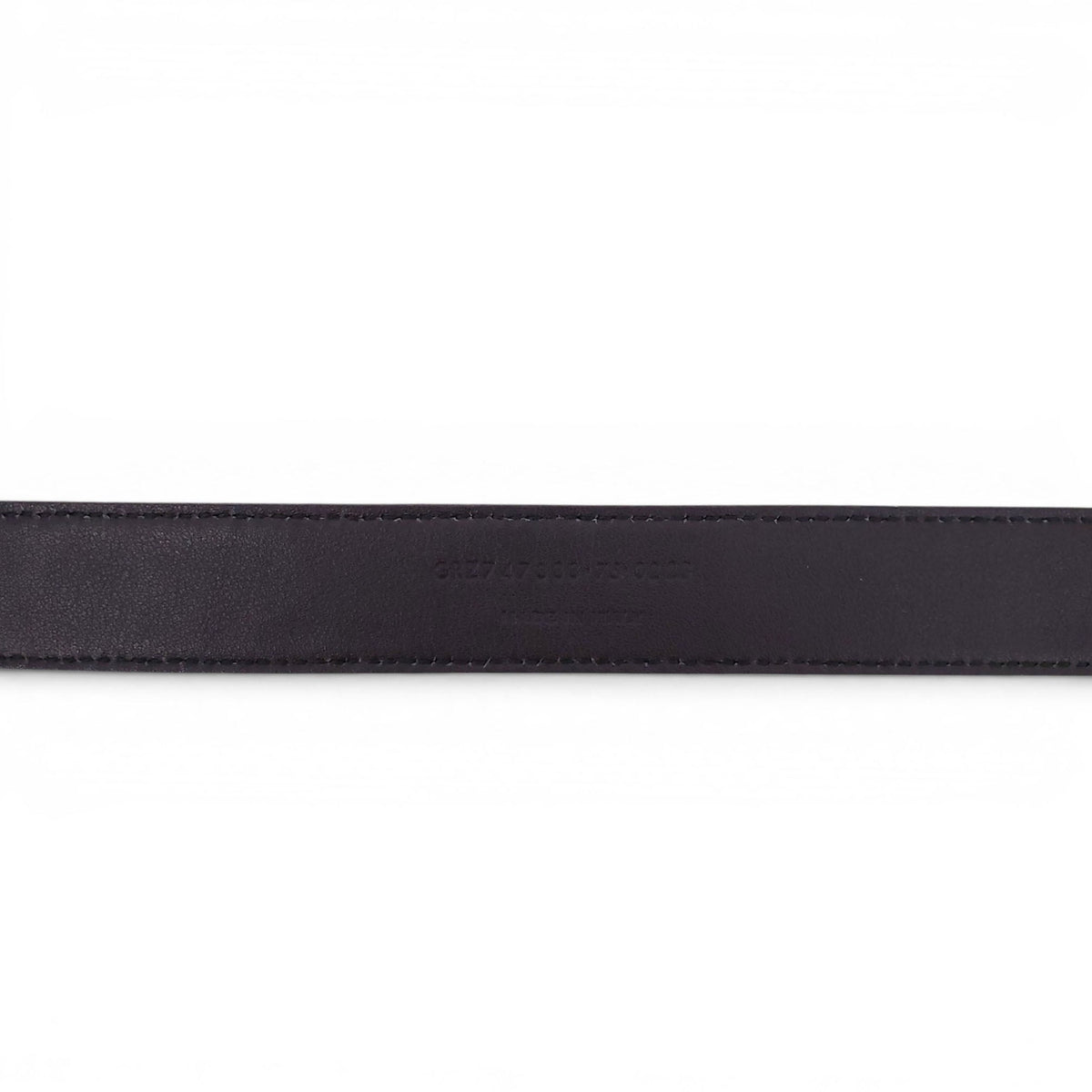 SAINT LAURENT BLACK CROC EMBOSSED BELT - SIZE 75