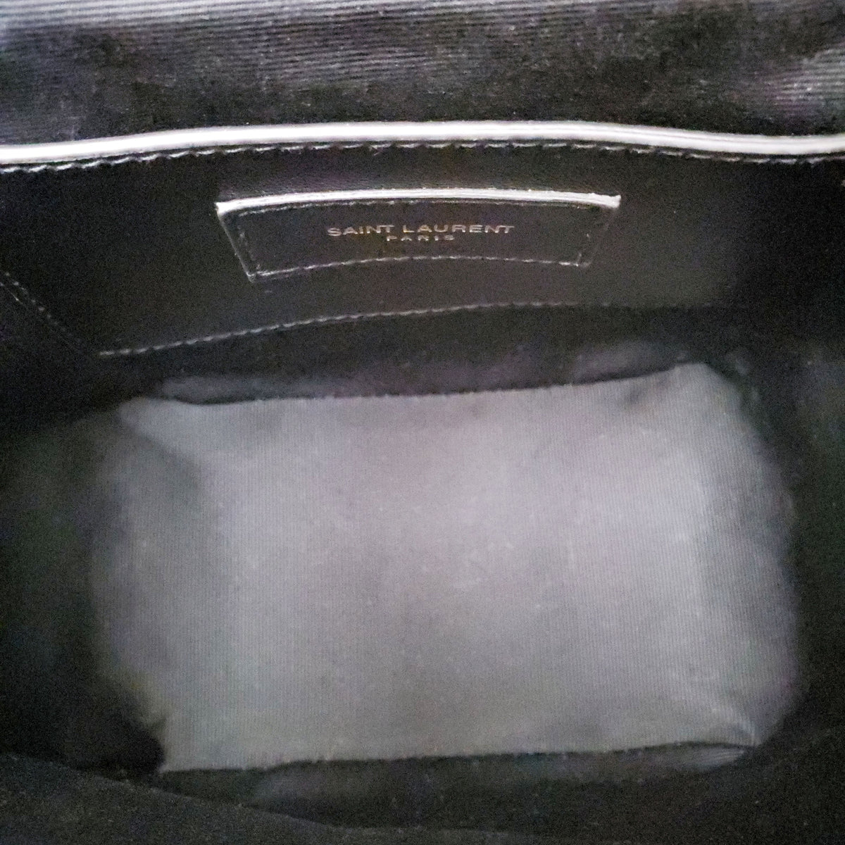 SAINT LAURENT LILAC DENIM VANITY BAG