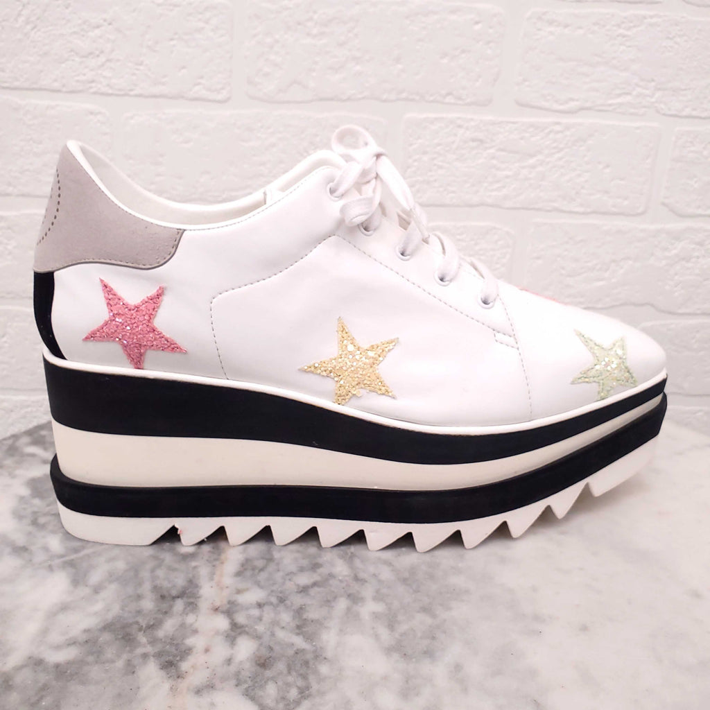 STELLA MCCARTNEY STAR EMBELLISHED SNEAKERS - SIZE 39