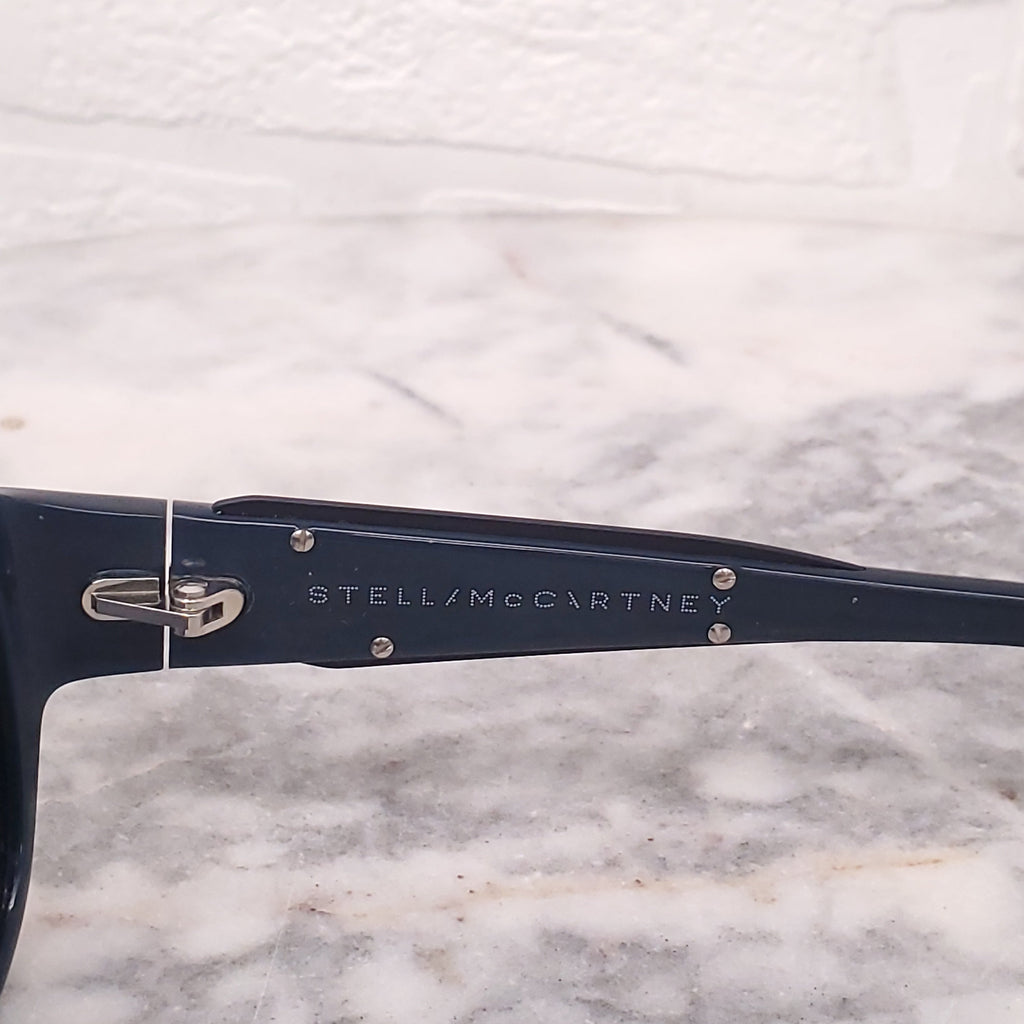 STELLA MCCARTNEY TURQUOISE LOGO SUNGLASSES
