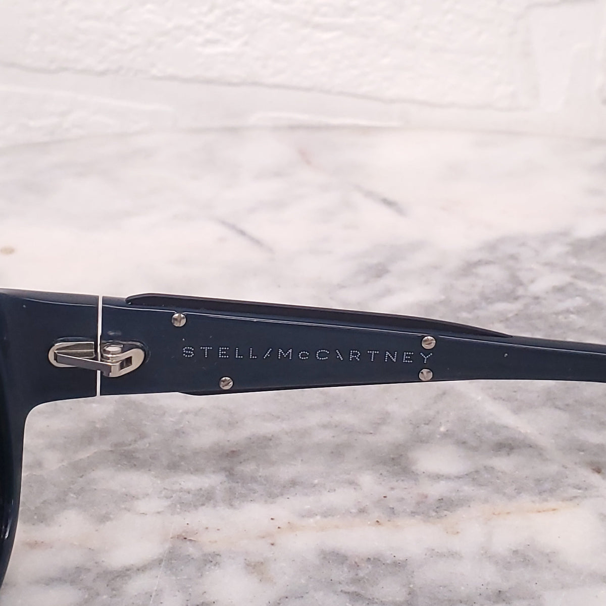STELLA MCCARTNEY TURQUOISE LOGO SUNGLASSES