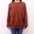 THE ROW COGNAC COTTON KNIT SWEATER - SIZE L