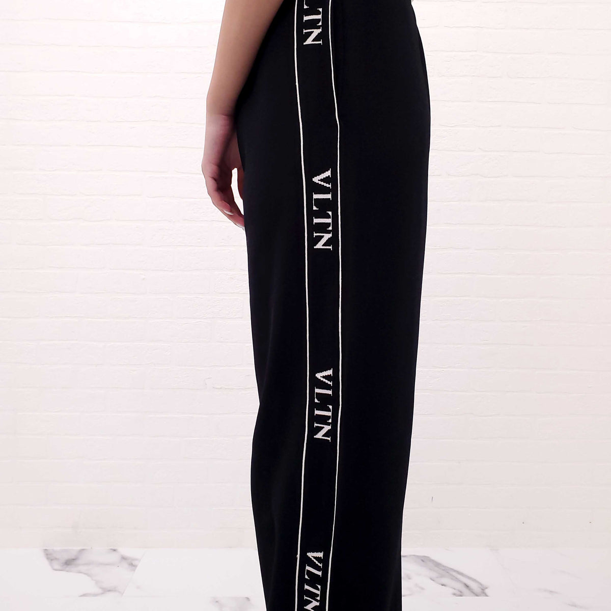VALENTINO BLACK LOGO TRACK PANTS - SIZE XL MENS/XXL WOMENS