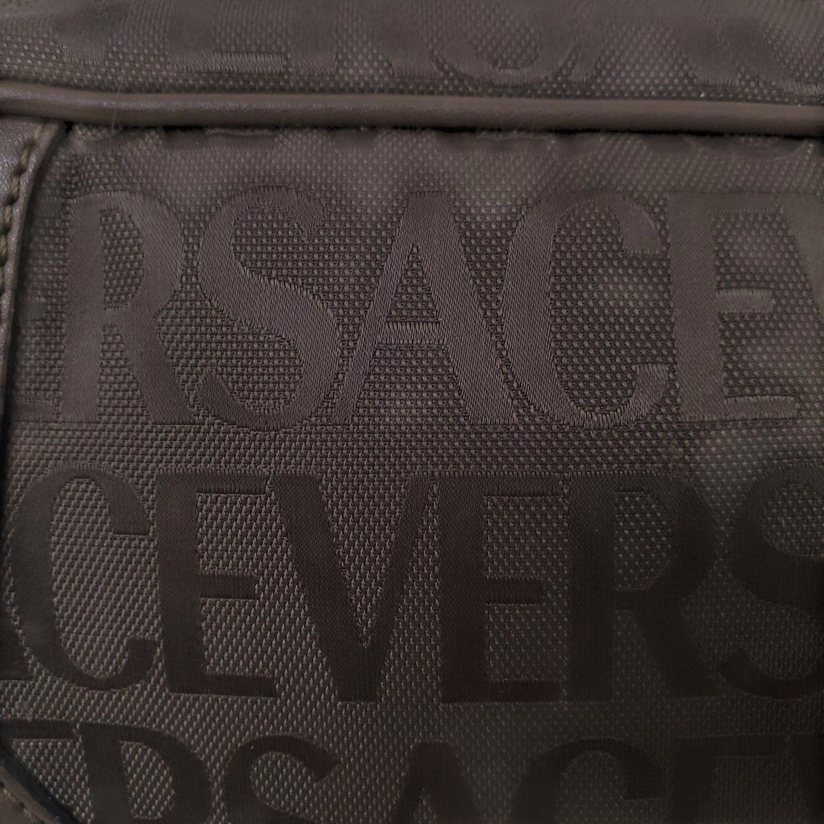 VERSACE GREEN MONOGRAM CROSSBODY BAG