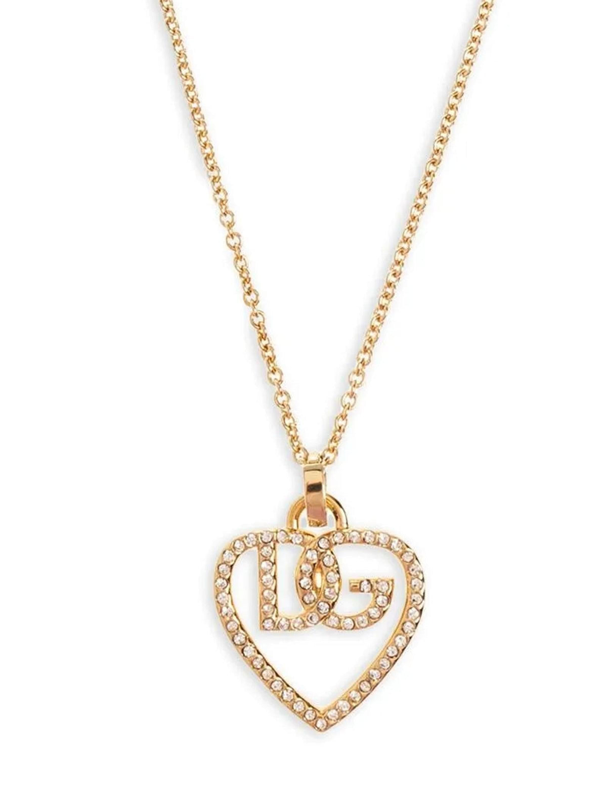 Dolce & Gabbana Women Strass Logo Necklace