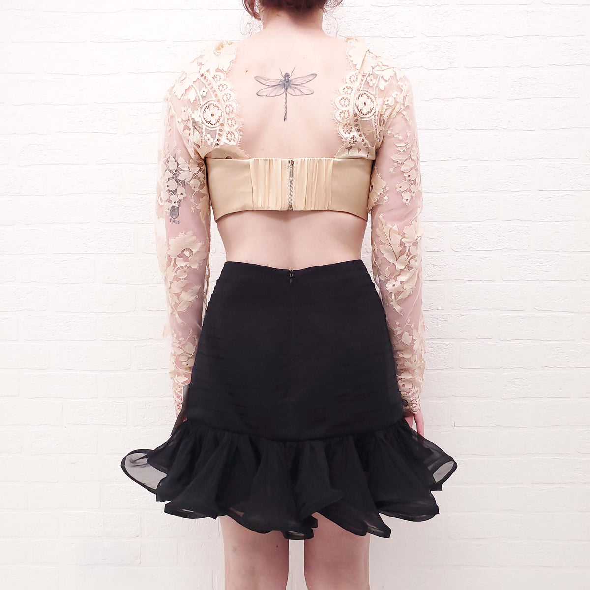 ZIMMERMANN ILLUSTRATION FLOUNCE MINI DRESS - SIZE 2