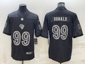 Men's Los Angeles Rams Aaron Donald #99 Black RFLCTV Limited jersey