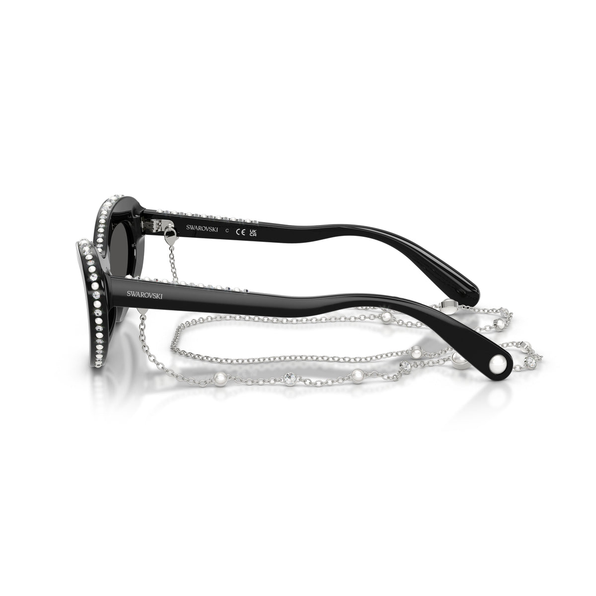 0Sk6061U Cat-Eye Sunglasses with Crystals
