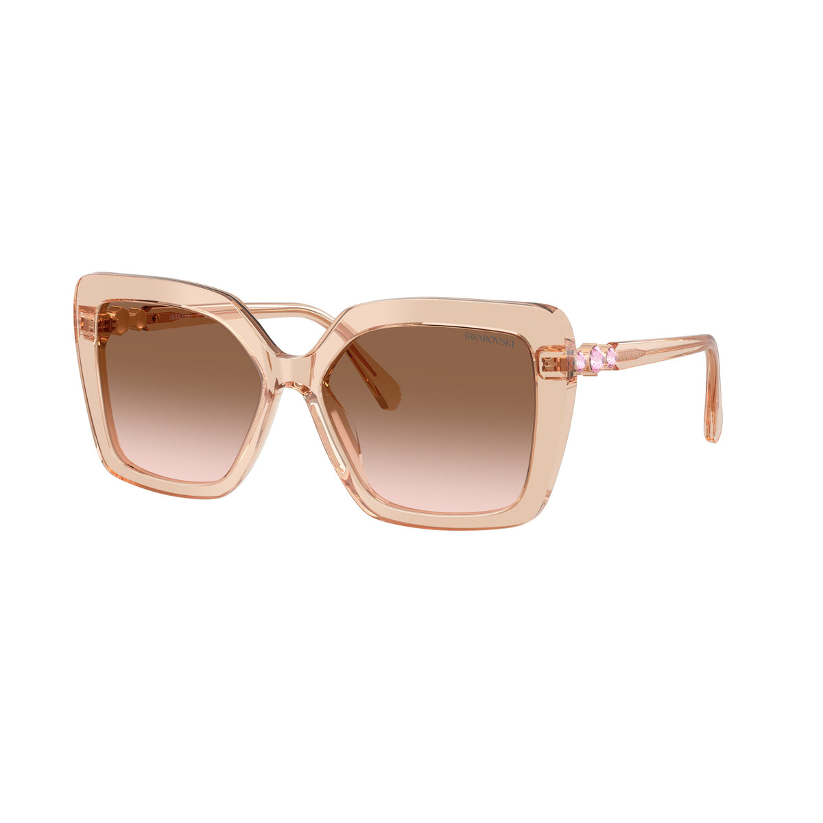 0Sk6049 Bold Oversized Square Sunglasses with Crystal Embellishments