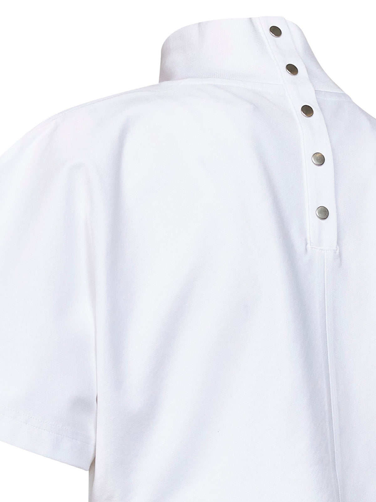 Alaïa Women White Cotton Jersey Cropped T-Shirt
