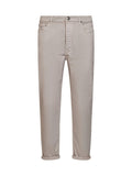 Brunello Cucinelli Men Marble Grey Garment-Dyed Lightweight Comfort Denim Iconic Fit Jeans