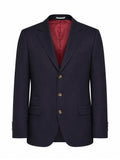 Brunello Cucinelli Men Blue Virgin Wool Flannel Deconstructed Blazer