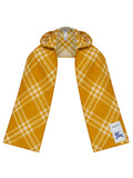 Burberry Men Pear Yellow Check Wool Hooded Scarf