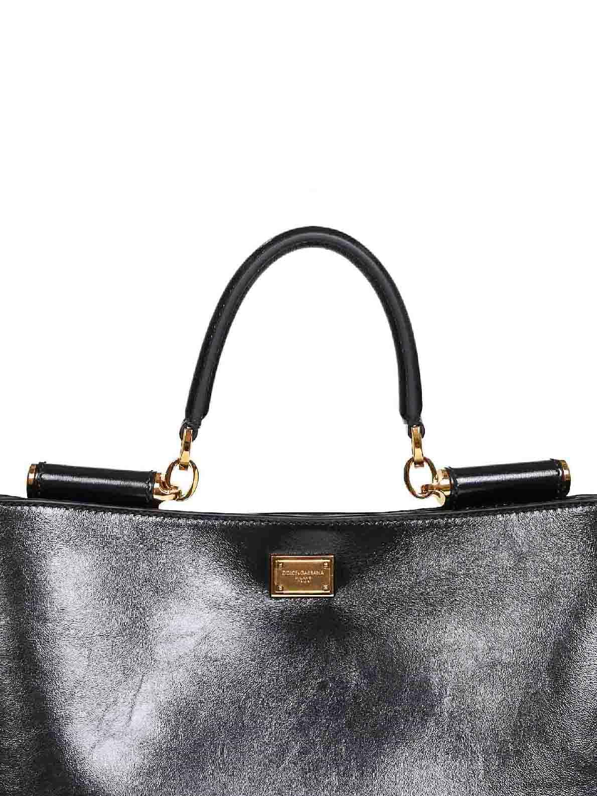 Dolce & Gabbana Women Black Vittoria Medium Handbag With Shoulder Strap