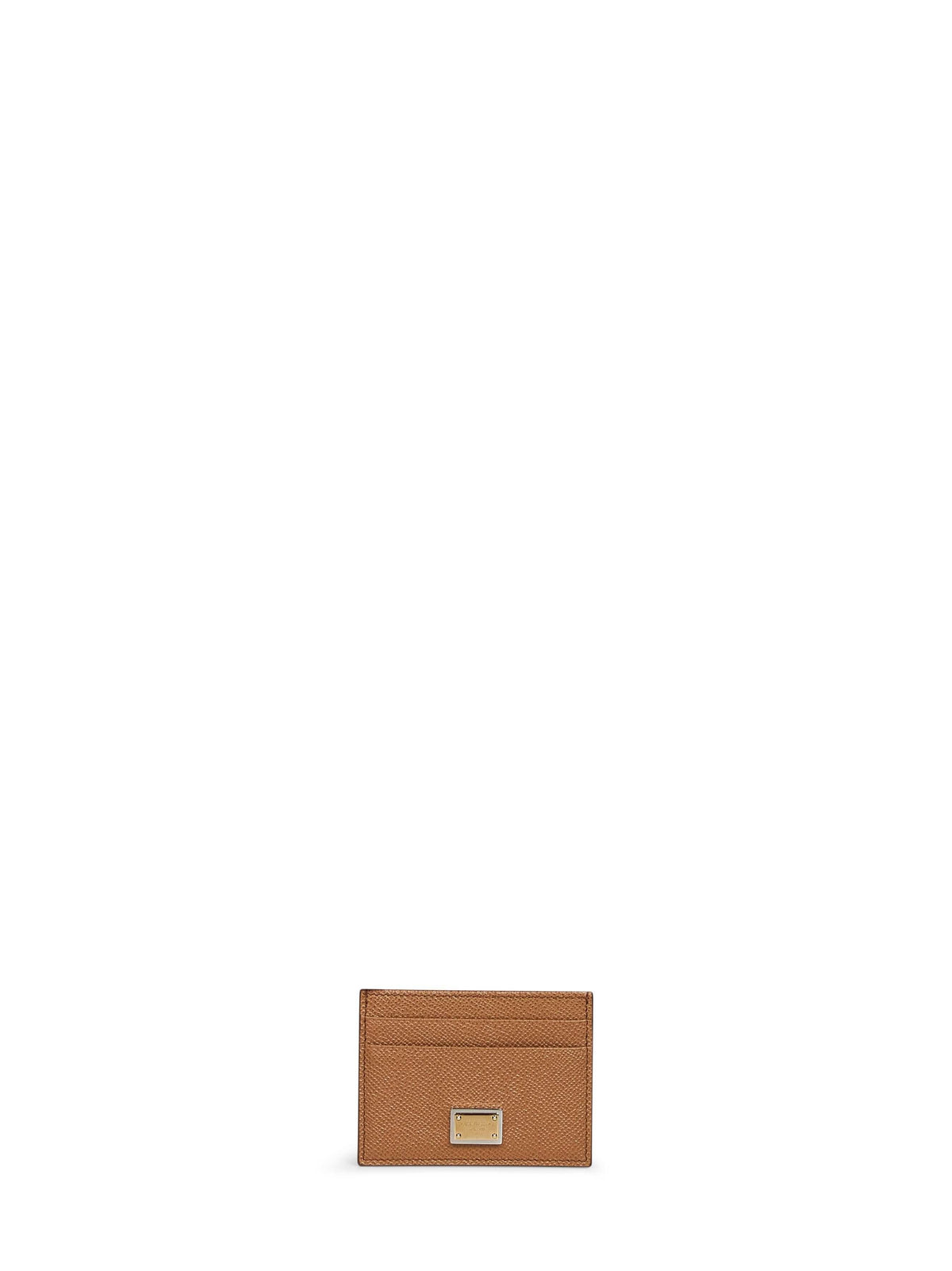 Dolce & Gabbana Women Caramel Dauphine Calf Leather Card Holder