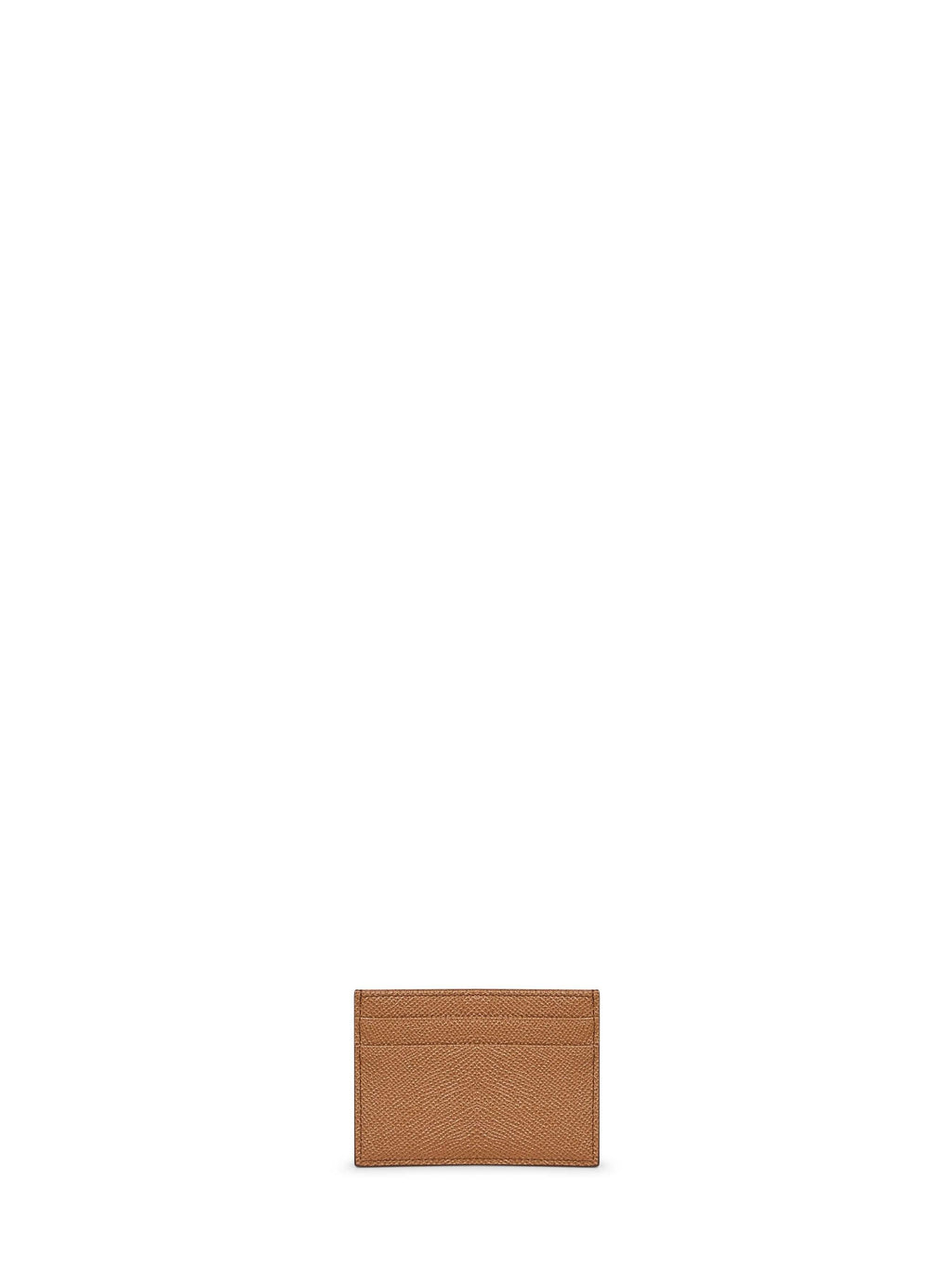 Dolce & Gabbana Women Caramel Dauphine Calf Leather Card Holder