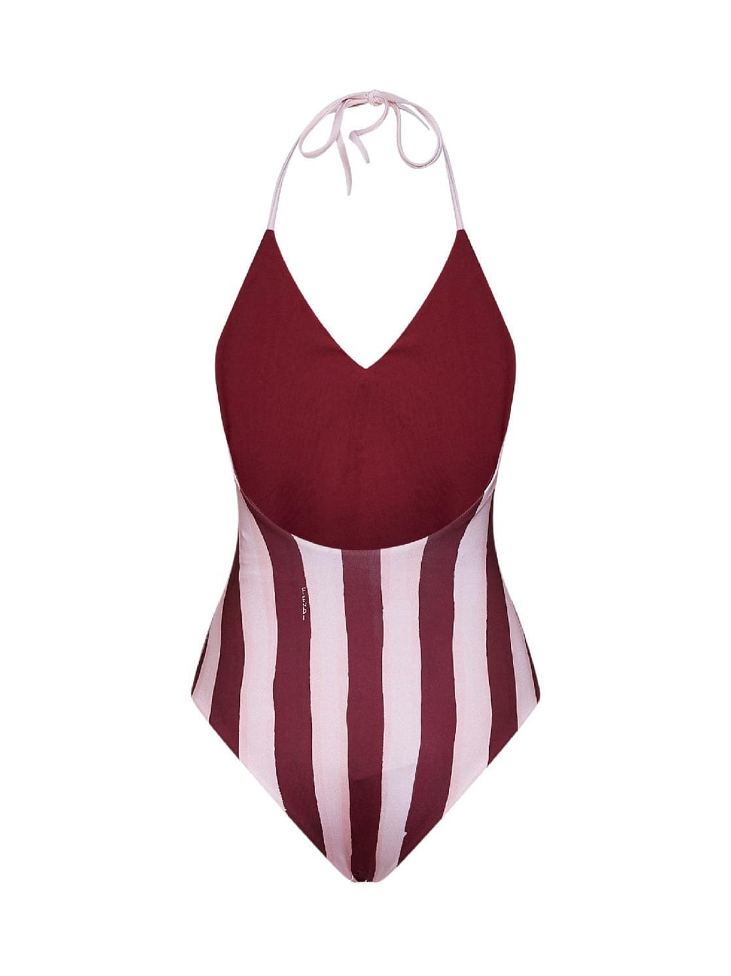 Fendi Women Red And Pink Lycra Pequin Reversible One-Piece Swimsuit