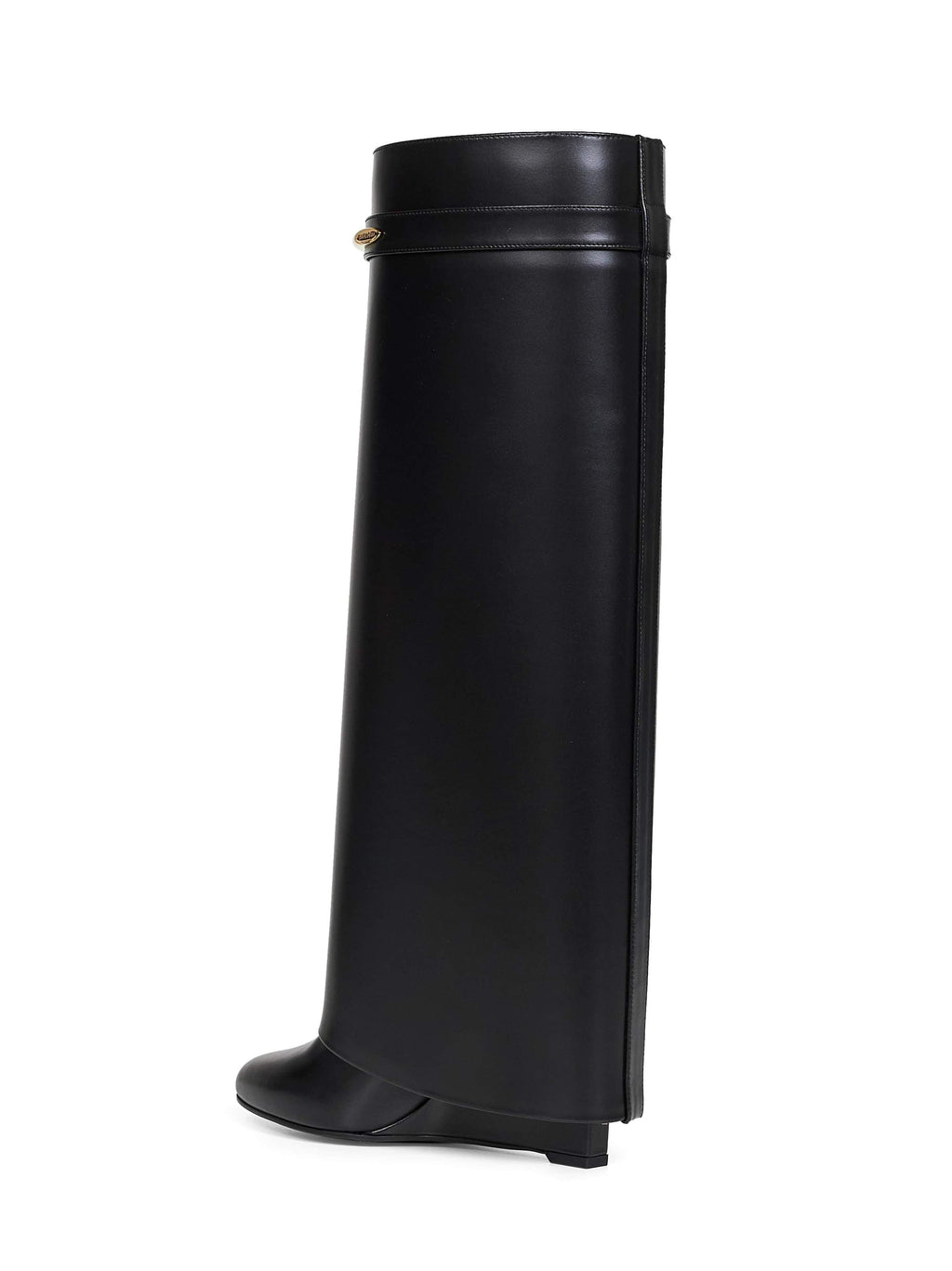 Givenchy Women Black Leather Shark Pinch Knee-High Boots