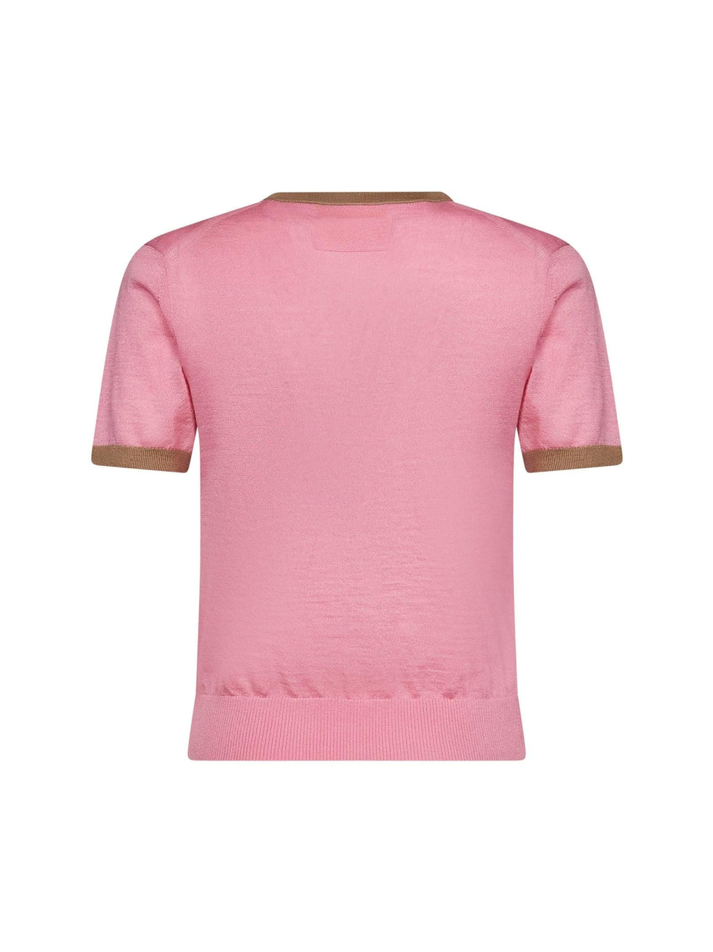 Guest In Residence Women Pink Cashmere Knit Airy Ringer T-Shirt