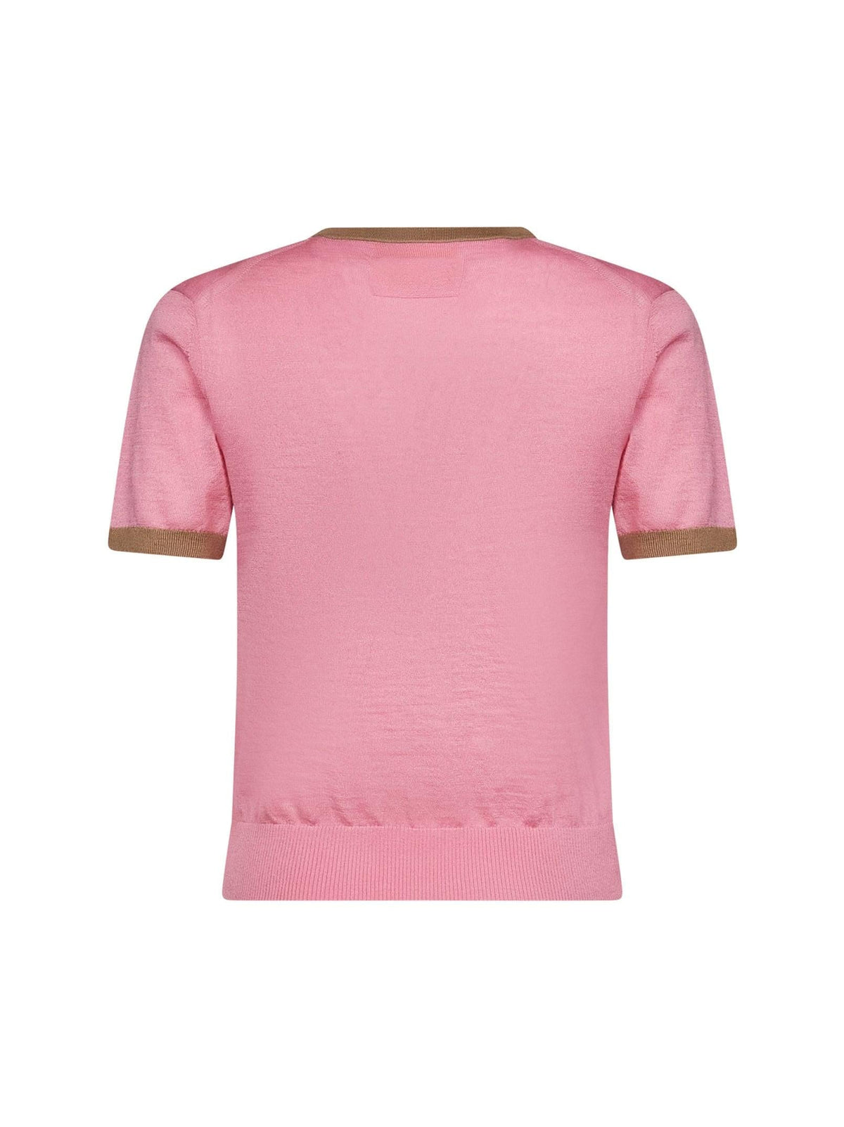Guest In Residence Women Pink Cashmere Knit Airy Ringer T-Shirt