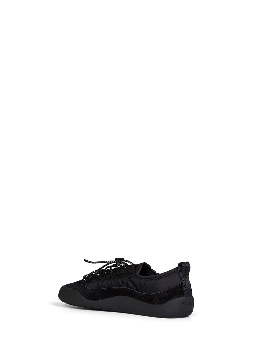 Prada Calzature Men Black Re-Nylon And Suede Speedrock Sneakers