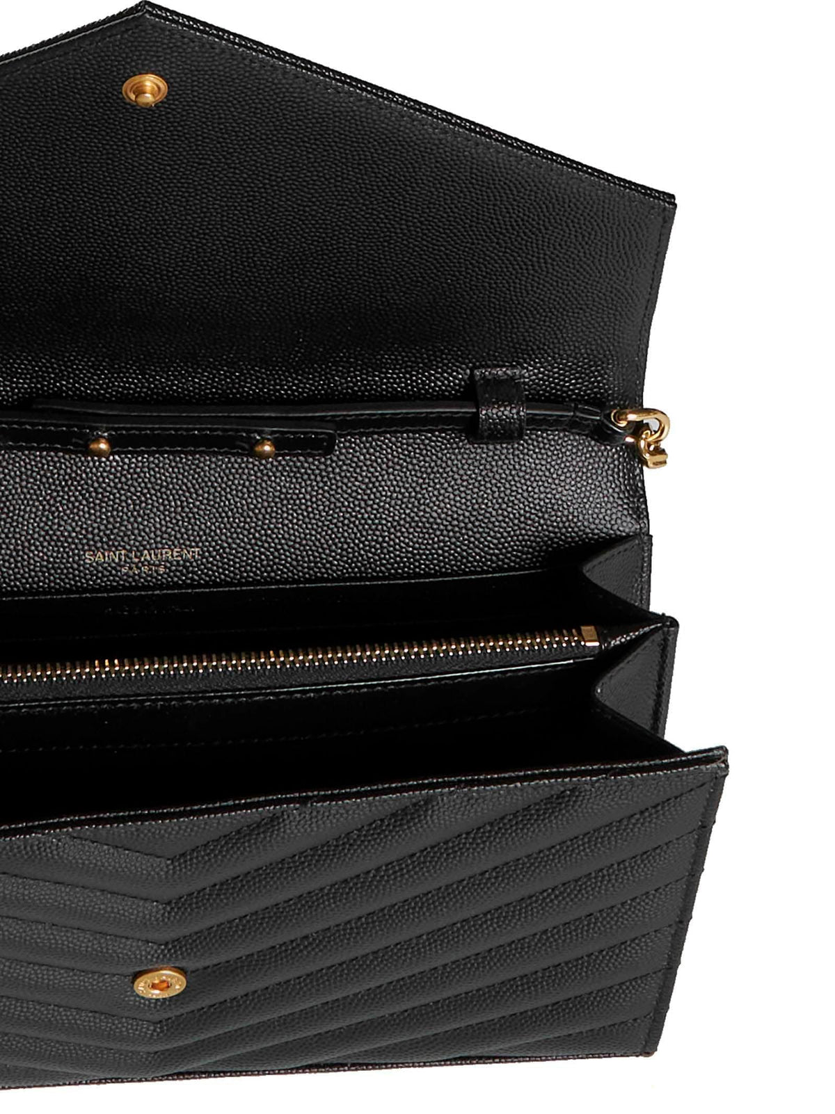 Saint Laurent Women Classic Cassandre Pouch In Grain De Poudre Leather By Saint Laurent