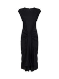 Toteme Women Black Jersey Tie-Waist Midi Dress