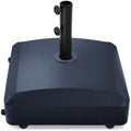 Best Choice Products Fillable Mobile Umbrella Base Heavy Duty Market Stand w/ Wheels, Locks, 123lb Capacity - Navy Blue