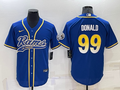 Men's Los Angeles Rams Aaron Donald #99 Blue Game jersey Joint Edition